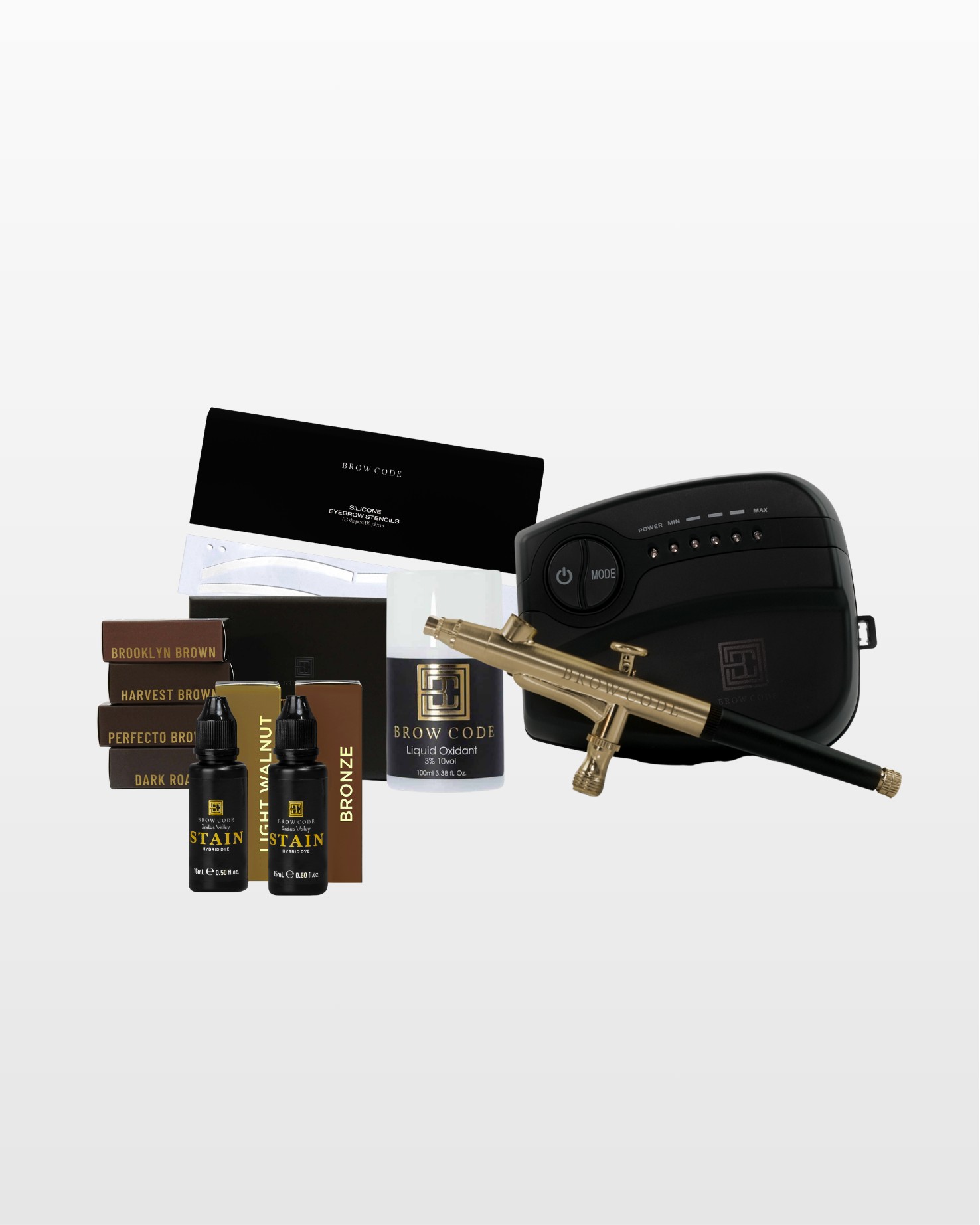 SHD KIT + AB - Air brush, stencils, all 10 colors + Liquid Peroxide Solution