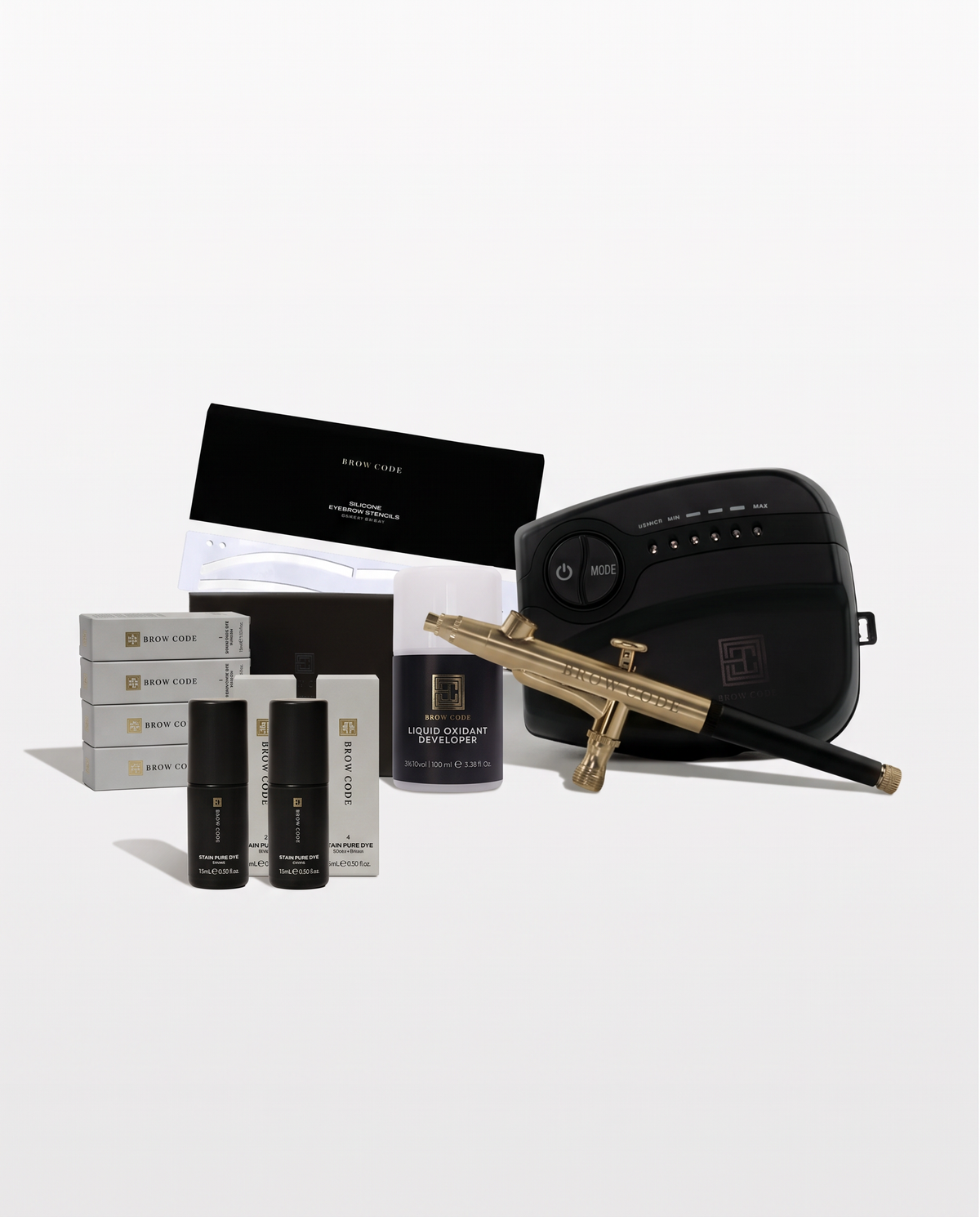 SHD KIT + AB - Air brush, stencils, all 10 colors + Liquid Peroxide Solution